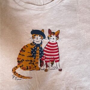 JCrew Parisian Cat Graphic Tee